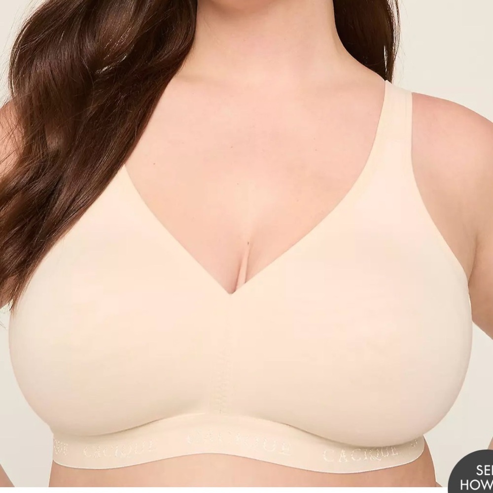 Cacique by Lane Bryant Nude Wireless Bra - 40DDD